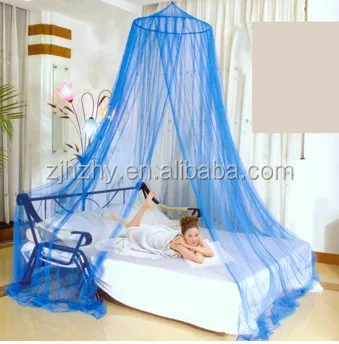 Elegantly circular design mosquito nets for canopy beds