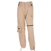 XM495 Good Quality High Waist Khaki Women Cargo Pants With Pockets lady casual pants