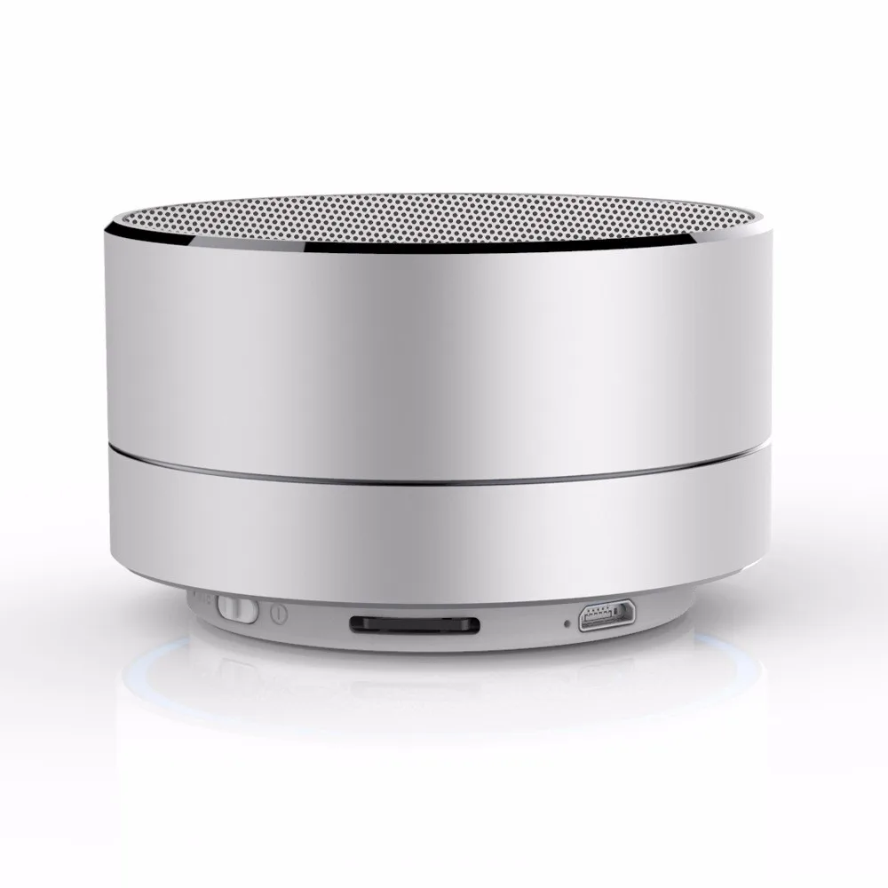 Metal home theater speaker system aluminum round shape mini wireless speakers with LED light and remote control - ANKUX.COM