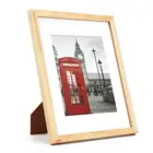 Tempered Glass 11x14 Picture Frame Solid Wooden Frame with Mats for 8x10 Photo,Decorative Photo Frames for Wall