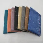 2018 Fashion Wholesale Elegant Islamic Women Shawl Arabic Crinkle Muslim Lace Scarf Hijab