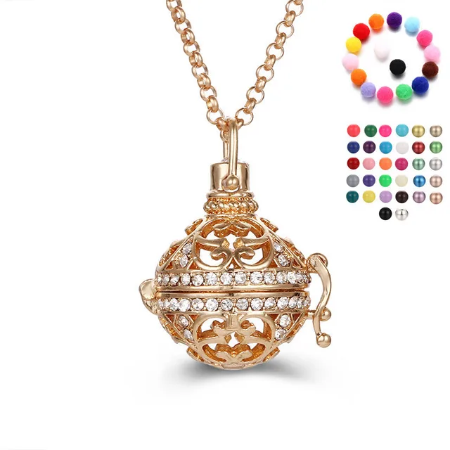crystal essential oil diffuser locket necklace aromatherapy