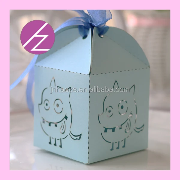 animal paper kraft favor candy boxes paper gift box for baby boy