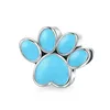 925 Sterling Silver Animal Dog Footprints Enamel Charm Beads Fit Pandora Bracelets Necklaces Jewelry Making BAMOER