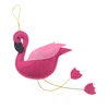 2019 amazon best seller wholesale OEM polyester felt fabric flamingo ornaments christmas festival tree hanger decorations