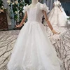 Jancember HTL274-1 ivory fairy princess cheap latest party wear beaded Flower Girls Dresses For Wedding