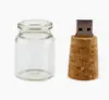 OEM Logo USB Pendrives Cork Wishing Bottle Flash drive Card USB Memory Flash Disk USB 2.0 Thumb