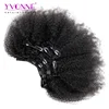 18Clips afro kinky curly remy hair clip in extensions