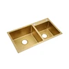 modern copper hand made stainless steel gold nano kitchen sink in bangladesh