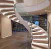 Modern design high quality interior residential steel beam curved stairs design
