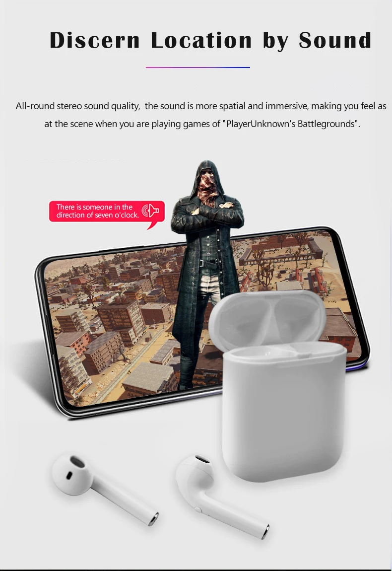 Wireless Bluetooth Headset With V5.0 Stereo Sound Tws Wireless Earphone Built-in Microphone - ANKUX.COM