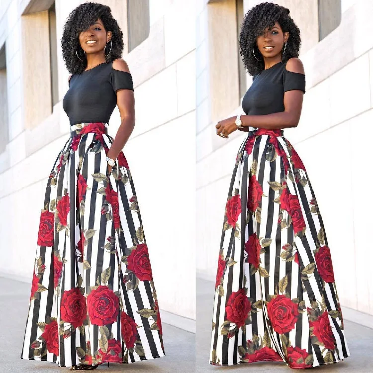 YQ512 free shipping New Two Pieces Casual Women Maxi Dresses Plus Size 5XL Vestidos Short Sleeve Black Top Long Floral Dress, As shown
YQ512 free shipping New Two Pieces Casual Women Maxi Dresses Plus Size 5XL Vestidos Short Sleeve Black Top Long Floral Dress, As shown