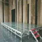 Portable wedding transparent plexiglass deck stage