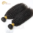 Onicca Kinky Curly Human Hair Extension Natural Color Virgin Remy Black Hair Weft Unprocessed Brazilian Hair
