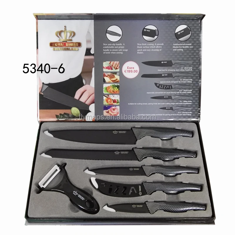 5pcs stainless <strong>steel</strong> switzerland royal kitchen knife set