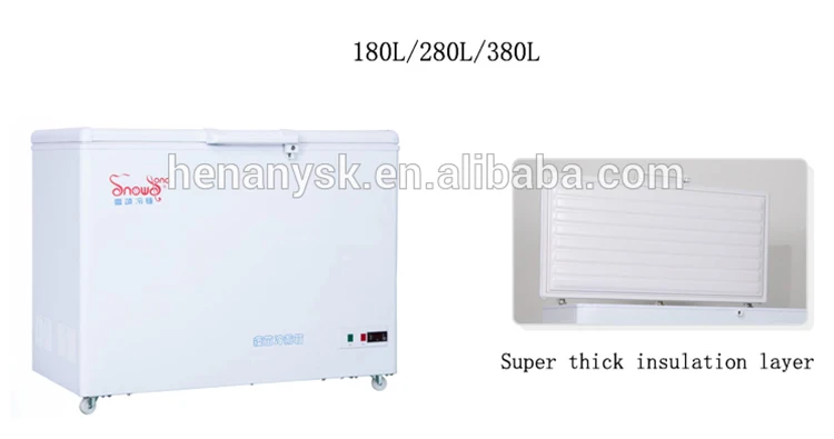 CE ISO +2~+8 hospital 180L/280L/380L vaccine refrigerator, Agaist power off, Medical cryogenic chest 