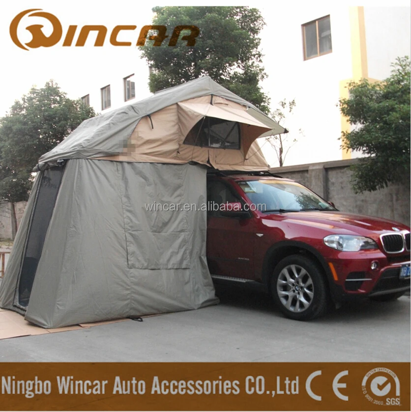 Outdoor Auto car roof top tent with annex camping rooftop tent 4x4