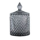 New style Votive Candle Holder Unique design Embossed Glass Candle Holder Wax Jar