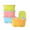 customized design Kid toy and clothes storage plastic box with wheels toy storage box for kids
