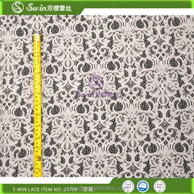 High Quality big heavy Lace African Fabric Floral Cotton Knitted Voile Desgin Swiss Handcut Lace for home textile