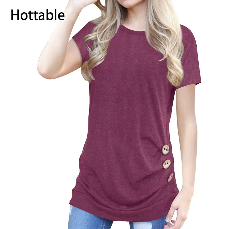 2018 Short Sleeve Summer Shirts For Women O-Neck Patchwork Casual Shirt Loose Blouse Button Side Tunic Basic Tops Tees
2018 Short Sleeve Summer Shirts For Women O-Neck Patchwork Casual Shirt Loose Blouse Button Side Tunic Basic Tops Tees