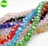 yiwu manufacturer fashion faceted glass rondelle crystal beads for jewelry