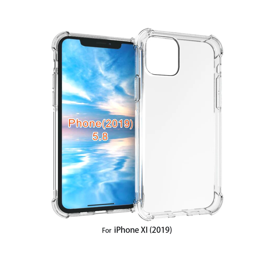 For New iPhone 2019 TPU Case Soft Clear TPU Gel Protective Phone Case Back Cover for iPhone XI 2019 5.8 inch
For New iPhone 2019 TPU Case Soft Clear TPU Gel Protective Phone Case Back Cover for iPhone XI 2019 5.8 inch