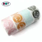 Design Custom Printing Smile Emoji Logo Roll Self Adhesive Paper Labels Stickers for Package and Bag