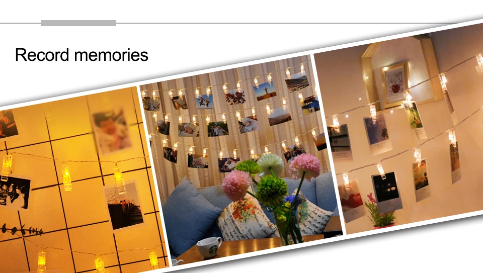 USBbattery powered led photo clip fairy string light christmas garland 1030 led clip fairy light for party home decoration (2)