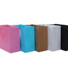 2019 High quality custom brown kraft paper shopping packaging bag print