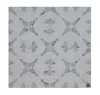 Sea Shell Mosaic Mixed Grey Marble Water Jet Mother Of Pearl Floor Tiles