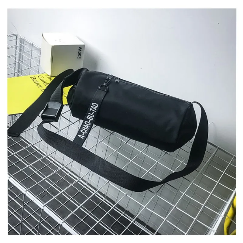 Outdoor Sports Cylindric Gym Nylon Shoulder Bag Crossbody Mini Duffle Travel Bag, Black and blue
Outdoor Sports Cylindric Gym Nylon Shoulder Bag Crossbody Mini Duffle Travel Bag, Black and blue