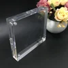 Square clear magnetic photo frame plastic acrylic block frames for picture wholesale