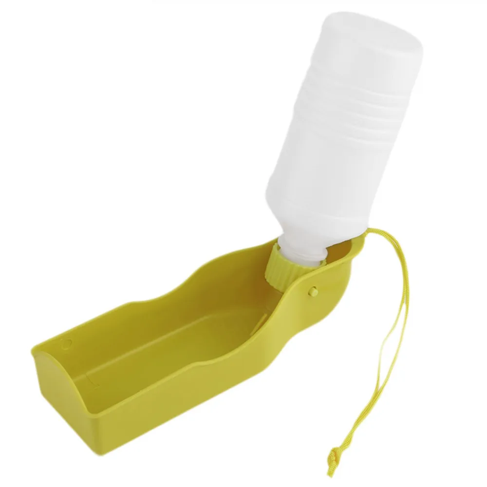 Potable Pet Dog Cat Water Feeding Drink Bottle Dispenser Travel Bowl