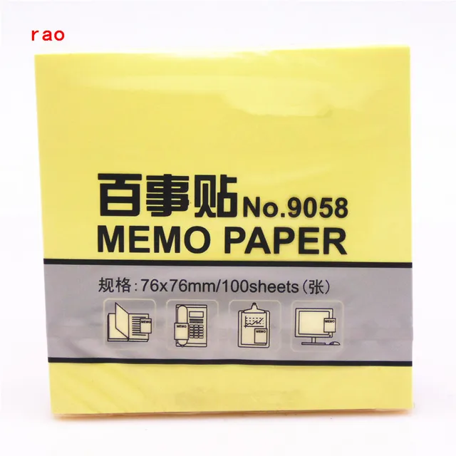 100 sheets colour Self Adhesive Memo Pad Sticky Notes Bookmark Point It Sticker  Paper School office Supplies Notebooks
