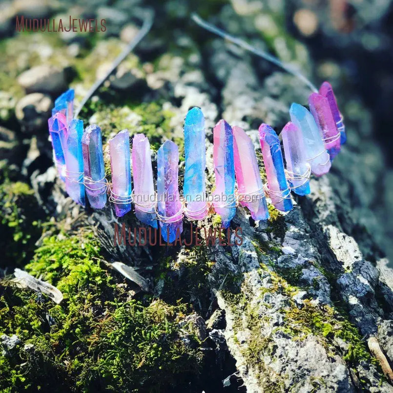 HJ11478 Handmade Silver Wire Pink and Blue Crystal Quartz Point Queen Crown Wedding Hair Jewelry Party Jewelry
HJ11478 Handmade Silver Wire Pink and Blue Crystal Quartz Point Queen Crown Wedding Hair Jewelry Party Jewelry