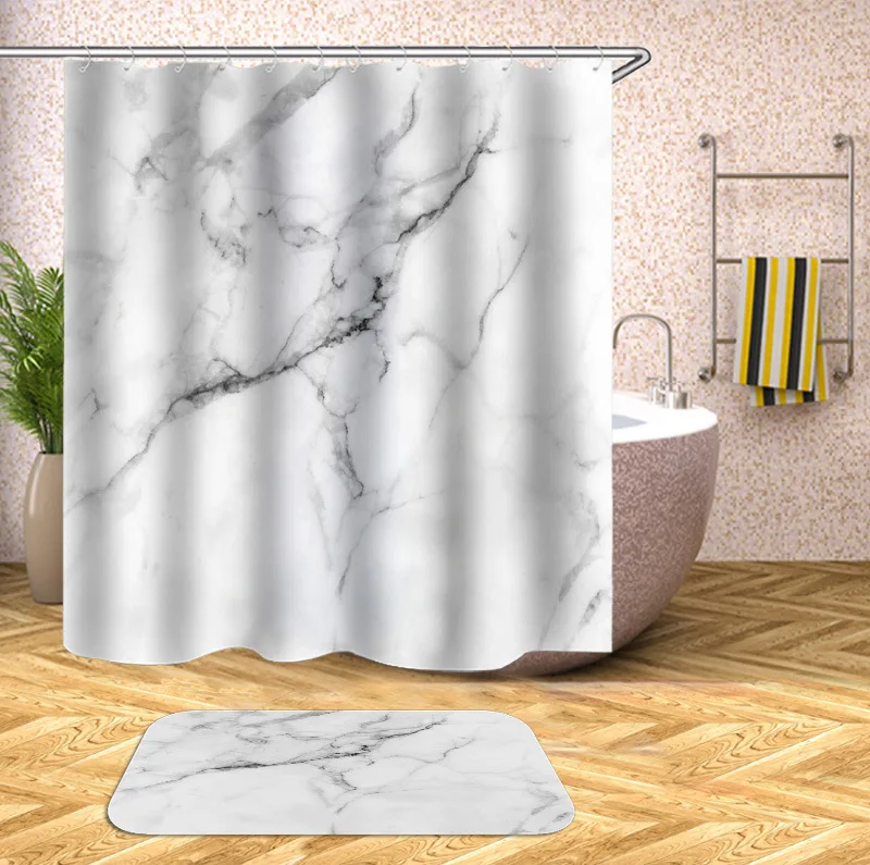 High Quality Shower Curtain Material Hotel Bathroom Polyester Marble Thick Shower Curtain
High Quality Shower Curtain Material Hotel Bathroom Polyester Marble Thick Shower Curtain