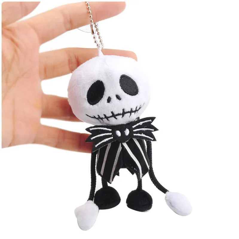 2017 New Jack Plush Toys The Nightmare Before Christmas Jack Skeleton Peluche Pendants Movie Cartoon Dolls Gift 10pcs 12cm  (2)