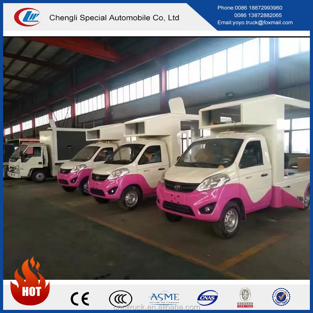 FOTON 4x2 P6 mini led mobile stage truck led advertising truck for sale