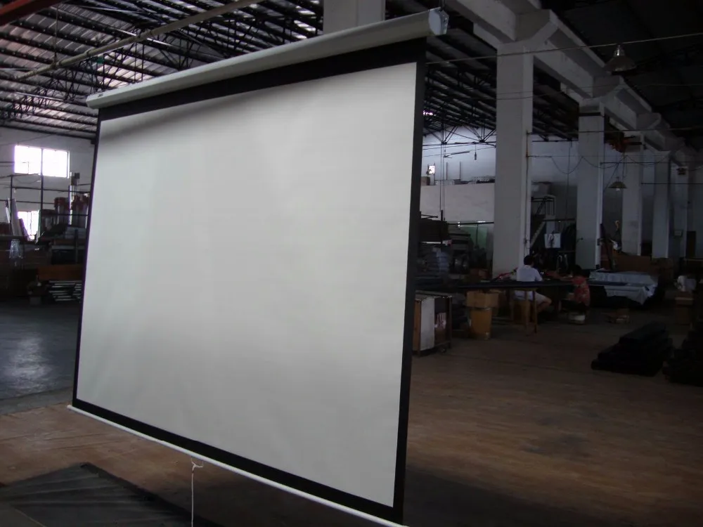 Matte White /fiber Glass Fabric Manual Projection Screen Factory Buy Wall Mount Projection