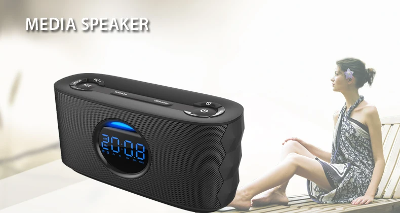 Home BT Multimedia Clock Speaker - ANKUX.COM