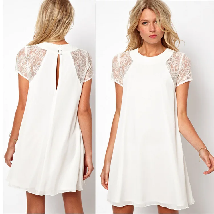 short white lace maternity dress