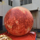 Hanging inflatable product advertising event LED lighting sun fireball inflatable planet.