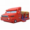 Red truck inflatable obstacle bounce, giant inflatable truck obstacle course