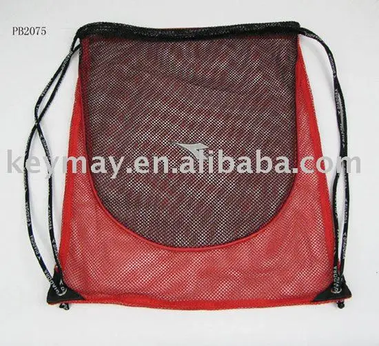 promotion gift bundle pocket drawstring bag shopping mesh
