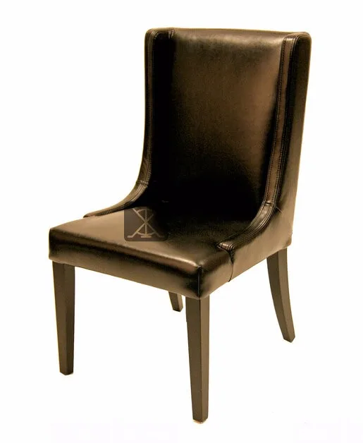 High Back Armless Restaurant Leather Chair Dining Chair Design