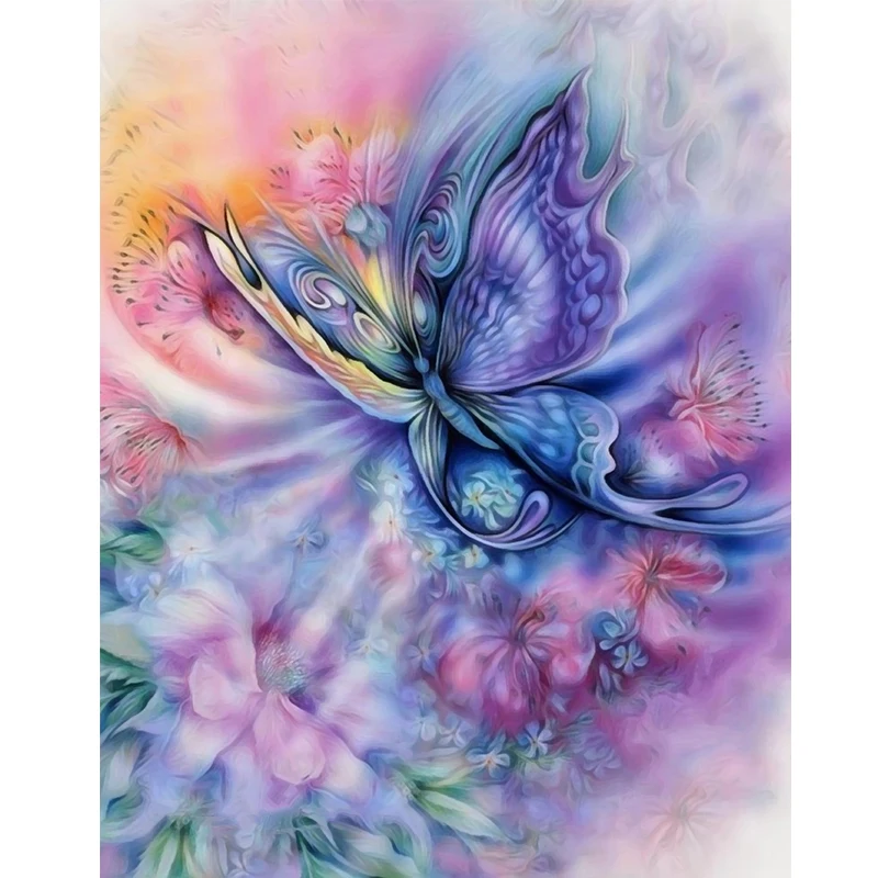 3d mariposa colorida imagen de mosaico lienzo pintura de la mariposa