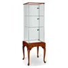 wholesale tempered glass Full View Tower Display Cases with led lighting