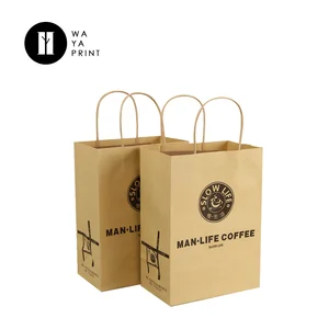 brown craft paper coffee package bag