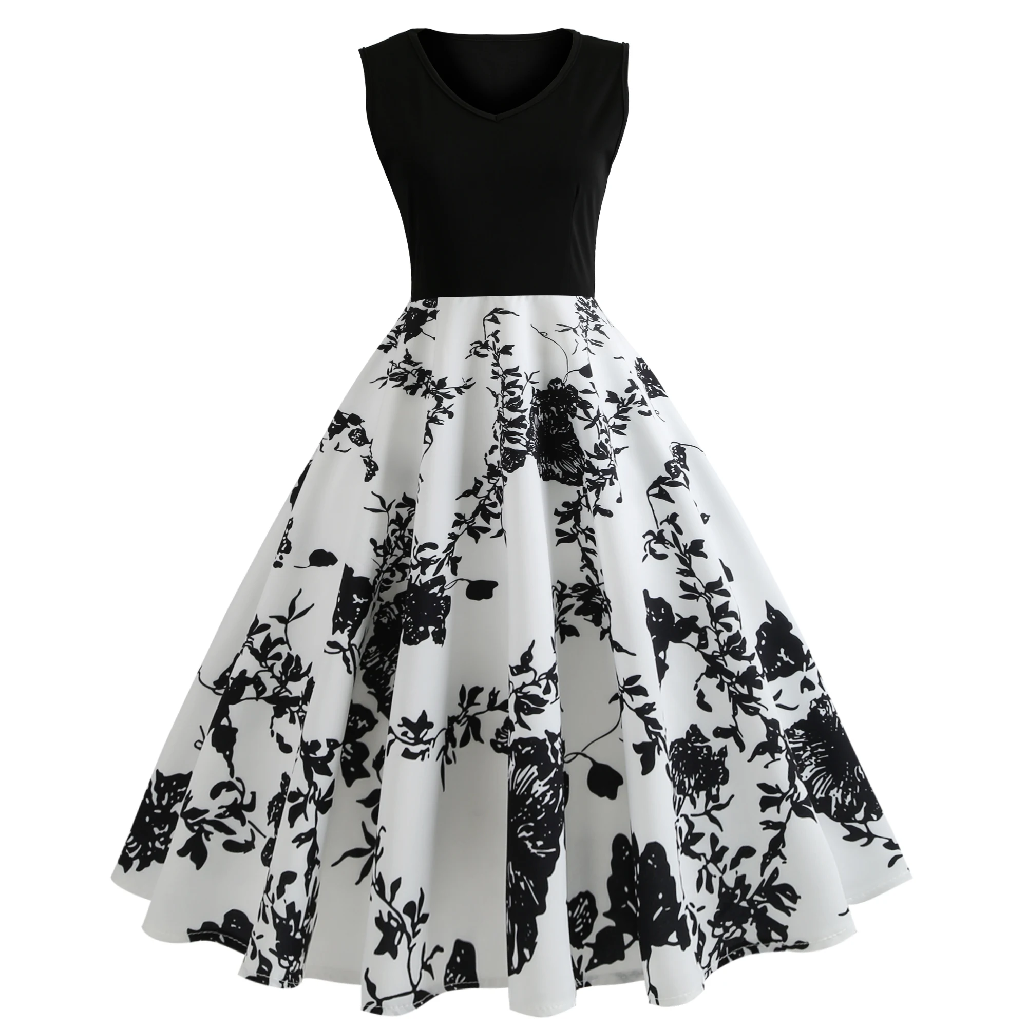 Ecowalson Women 50's 60's Classical Vintage Dress Slim Summer Casual Rockabilly Dress, As picture
Ecowalson Women 50's 60's Classical Vintage Dress Slim Summer Casual Rockabilly Dress, As picture